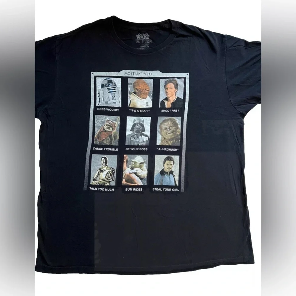 Star Wars Black Most Likely to...T-Shirt Cotton XL Collectible Empire Straightes - Picture 2 of 4